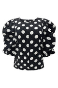 Winnie Blouse | Black White Big Dot | Bluse fra Liberté