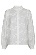 Oda Deco Emb Shirt | White | Bluse fra Neo Noir
