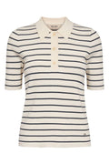 Caliz Stripe SS Knit | Salute Navy | Strik fra Mos Mosh – nedsat