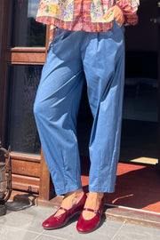 Davina Barrel Pant | Lt. Denim Melange | Bukser fra Black Colour