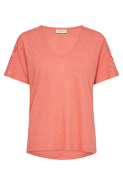 Hera Tee 204131 | Georgia Peach | T-Shirt fra Freequent