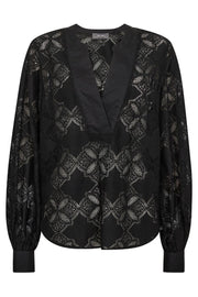 Yen Lace Blouse  | Black | Bluse fra Mos Mosh