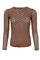 Jennie Dotted Mesh Blouse | Nougat | Bluse fra Black Colour