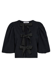 PinCC Wide Bow Blouse | Black | Bluse fra Co' Couture