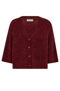 Thora Lizet Knit Cardigan | Cabernet | Strik fra Mos Mosh