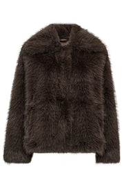 Kita Furry Jacket 30335 | Walnut | Jakke fra Co'couture