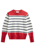 Katie Pullover 207512 | True Red W. Star Off-White | Strik fra Freequent – nedsat