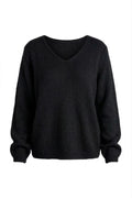 V sweater in 30% mohair 1912 V | Black | Strik fra Atelier C – nedsat