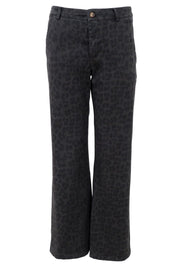 Abbie Box Stretch Pant | Grey Leopard | Bukser fra Black Colour