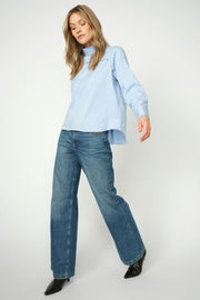 Dara Deco Jeans Long | Mid Blue | Jeans fra Mos Mosh