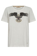 Kylah O-SS Deco Tee | Ecru | T-shirt fra Mos Mosh