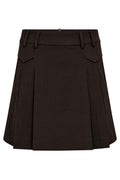 Luna Pocket Pleat Mini Skirt 34223 | Dunkelbraun | Rock von Co'couture