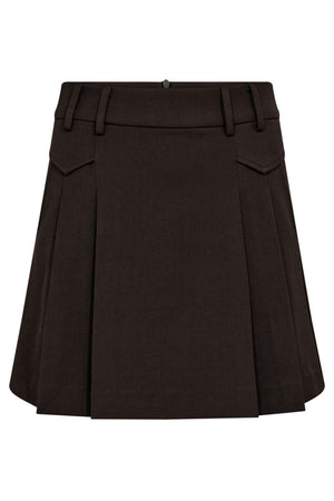 Luna Pocket Pleat Mini Skirt 34223 | Dunkelbraun | Rock von Co'couture