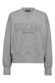 Renzi O-LS Sweatshirt | Grey Melange | Bluse fra Mos Mosh
