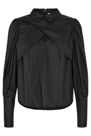 Annah Cut-Out Blouse | Black | Bluse fra Co' Couture