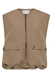 Elba Balloon Vest 30290 | Walnut | Jakke fra Co'couture