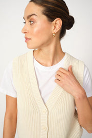 Kirby Knit Vest | Ecru | Strik fra Mos Mosh