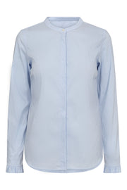 Mattie Stripe Shirt | Light Blue | Skjorte fra Mos Mosh