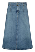 Leala Denim Skirt | Mid Blue | Nederdel fra Mos Mosh
