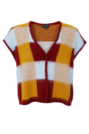 Chess Knit Vest | Plum Mix | Strikket Top fra Black Colour