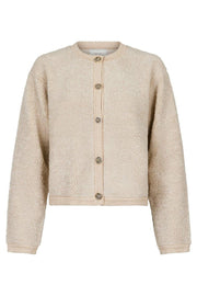 Limo Fluffy Knit Cardigan | Sand | Cardigan fra Neo Noir