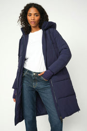 Ollie Terma Long Coat | Maritime Blue | Jakke fra Mos Mosh