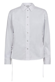 Poppy Eyelet Tie Shirt 35180 | White | Bluse fra Co'couture