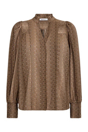 Olly V-Shirt 35970 | Walnut | Bluse fra Co'couture