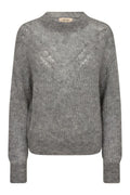 Sigva Mohair Knit | Grey Melange | Strik fra Mos Mosh – nedsat