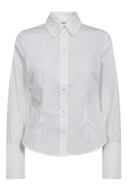 Sanna Pearl Cuff Shirt 35759 | White | Bluse fra Co'couture