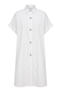 Sara Diamante Dress Shirt | White – nedsat