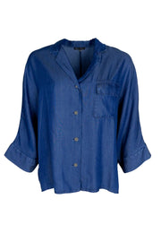Obi Tencel Shirt | Blue | Bluse fra Black Colour