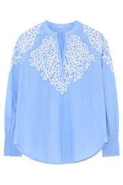 Kora blouse 52621 | Blue Chambre | Skjorte fra Gustav