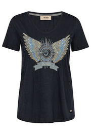 Gethi Deco Tee  | Salute Navy | T-shirt fra Mos Mosh