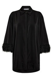 Adna Feather Shirt 35686 | Black | Bluse fra Co'couture