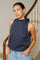 Veda Double Stripe Top | Navy | Bluse fra Neo Noir