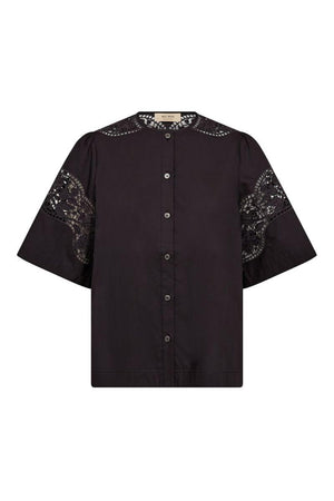 Rooma Cotoni Shirt  | Black | Skjorte fra Mos Mosh