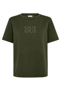 Malak Tee 207111 | Kombu Green | T-Shirt fra Freequent – nedsat