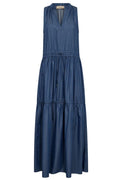 Sabri SL Denim Dress | Mid Blue | Kjole fra Mos Mosh