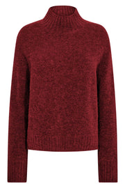 Erim Thora Highneck Knit | Rhythmic Red | Strik fra Mos Mosh