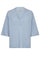 Taci 3/4 V-Neck Knit | Cashmere Blue | Strik fra Mos Mosh