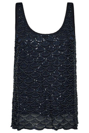 Astra Bead Top | Salute Navy | Bluse fra Mos Mosh