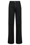 Dara Coated Pant Long | Black | Bukser fra Mos Mosh