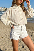 Silk Blend Shirt | Ecru | Skjorte fra Atelier C