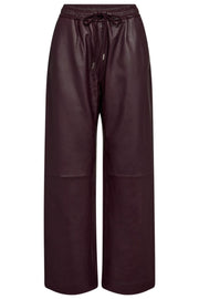 Phoebe PullOn Leather Pant 31243 | Plum | Bukser fra Co'couture