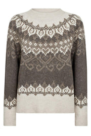 Merla Pullover 206760 | Morel Mel. W. Moonbeam Mel. | Strik fra Freequent