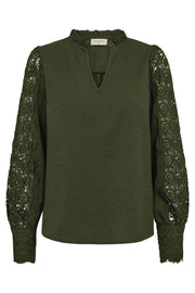 Essa Blouse 205567 | Kombu Green | Bluse fra Freequent