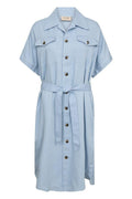 Zenta Neo Dress | Light Blue Stripe | Kjole fra Mos Mosh – nedsat