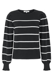 SRAnalia Stripe Knit | Black | Strik fra Soft Rebels