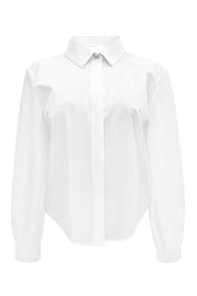 Bobo Ls Bow Shirt | White | Skjorte fra Liberté